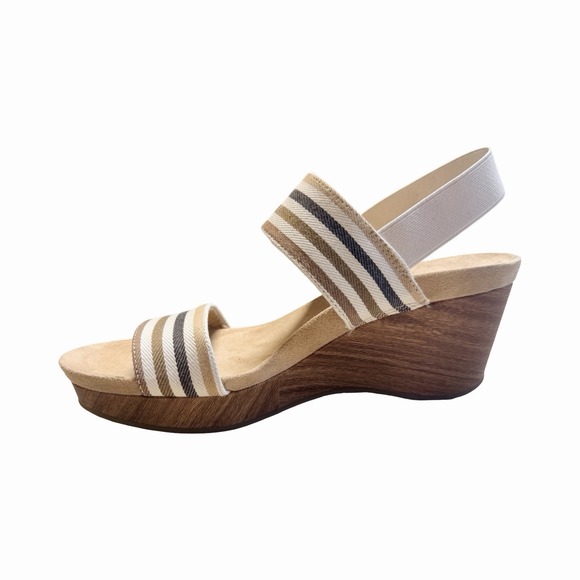 LifeStride Shoes - Lifestride Womens Delta Sandal Tan White Size 8.5 M